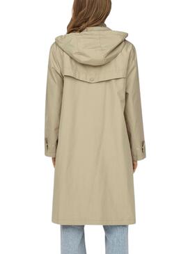 Parka Only Augusta Coat Beige pour Femme