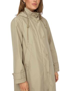 Parka Only Augusta Coat Beige pour Femme