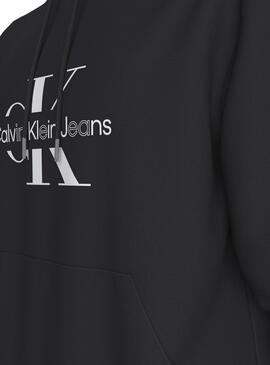 Sweat à capuche Calvin Klein Discrupted Noir pour Homme