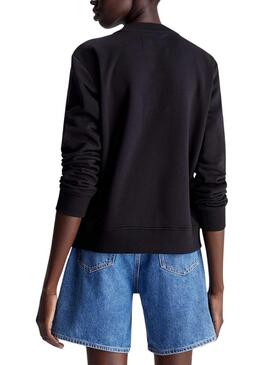 Sweat à capuche Calvin Klein Embro Badge Noir Femme
