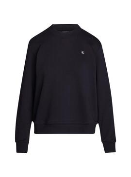 Sweat à capuche Calvin Klein Embro Badge Noir Femme