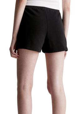 Short Calvin Klein Embro Badge Noir Pour Femme
