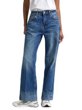 Jean Pepe Jeans Loose bleu pour femme