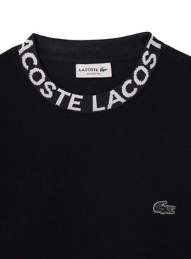Sweat à capuche Lacoste Jacquard Noir pour Homme