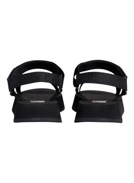 Sandales Tommy Jeans Patch Noir pour Femme
