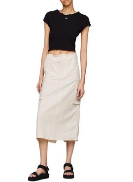 Sandales Tommy Jeans Patch Noir pour Femme