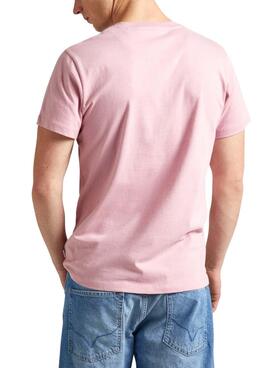 T-shirt Pepe Jeans Clement Rose Pour Homme