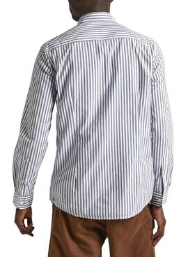 Chemise Pepe Jeans Pigdon à rayures grises pour homme