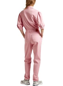 Overall Pepe Jeans Felicia Denim Rose pour Femme
