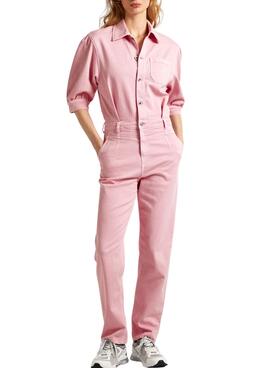 Overall Pepe Jeans Felicia Denim Rose pour Femme