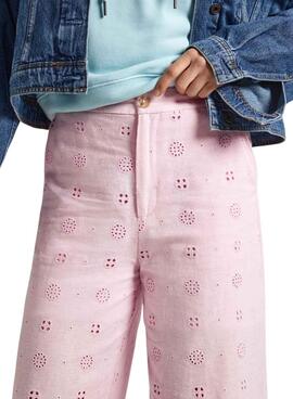 Pantalon Pepe Jeans Culotte Dory Rose Pour Femme