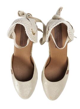 Espadrilles Popa Malvinas Or Pour Femme