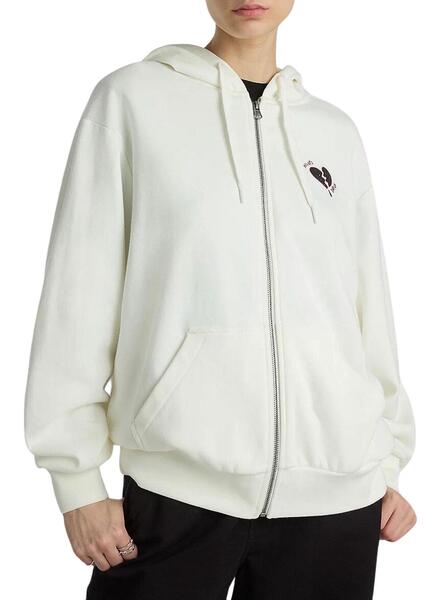 Sweat a capuche Vans Broken Hearts a fermeture eclair pour femme