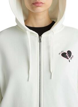 Sweat à capuche Vans Broken Hearts à fermeture éclair pour femme