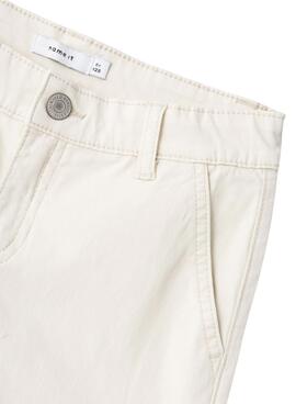 Pantalon Name It Rose Blanc Pour Fille