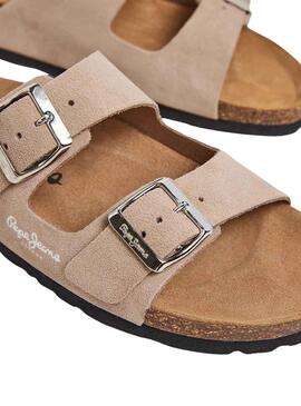 Sandales Pepe Jeans Bio Suede Beige pour Homme