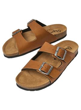 Sandales Pepe Jeans Oban Classic Camel pour femme.