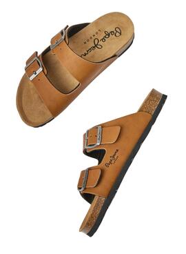 Sandales Pepe Jeans Oban Classic Camel pour femme.