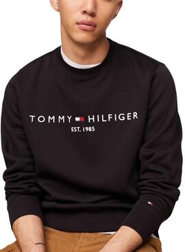 Sweat à capuche Tommy Hilfiger Logo Noir pour homme