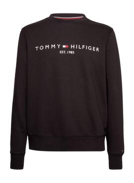 Sweat à capuche Tommy Hilfiger Logo Noir pour homme