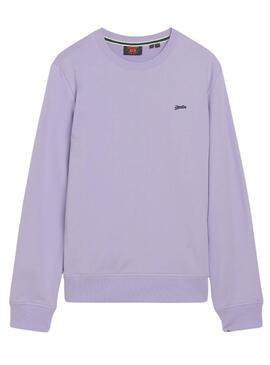 Sweat à capuche Superdry Crew violet pour homme