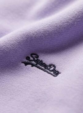 Sweat à capuche Superdry Crew violet pour homme