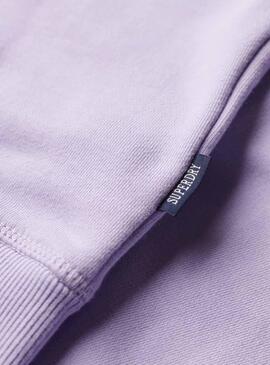 Sweat à capuche Superdry Crew violet pour homme