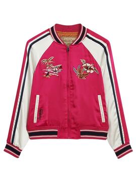 Veste Superdry Suikajan rose pour femme.