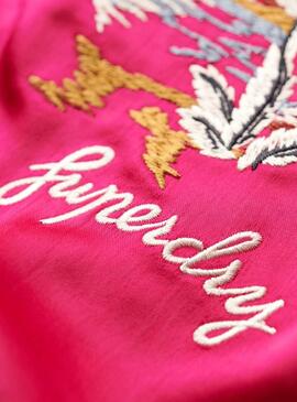 Veste Superdry Suikajan rose pour femme.