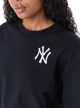 Sweat à capuche New Era Crop New York Yankees MLB Noir