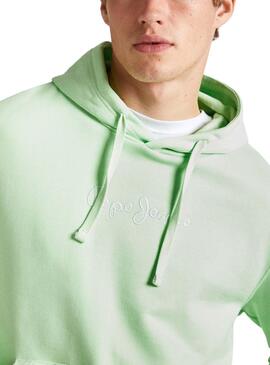 Sudadera Pepe Jeans Joe Hoodie Vert pour Homme.