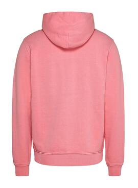 Sweatshirt Tommy Jeans Washed Badge Rose Homme
