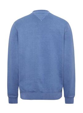 Sweatshirt Tommy Jeans Washed Badge Bleu Pour Homme