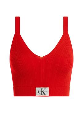 Top Calvin Klein Label Rouge pour femme 