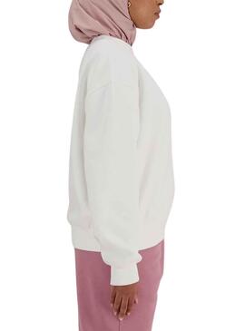 Sweat à capuche New Balance Iconic Blanc pour Femme