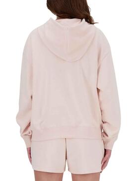 Sweat à capuche New Balance French Rose pour femme