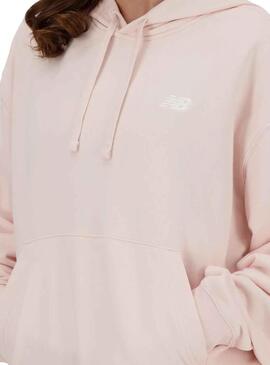 Sweat à capuche New Balance French Rose pour femme