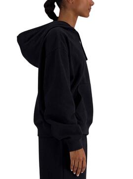 Sweat à capuche New Balance Terry Noir pour Femme