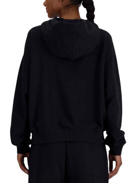 Sweat à capuche New Balance Terry Noir pour Femme
