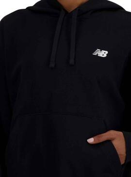 Sweat à capuche New Balance Terry Noir pour Femme