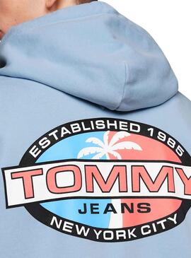 Sweat à capuche Tommy Jeans Archive bleu pour homme