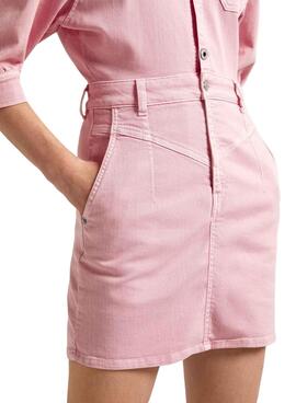 Robe Pepe Jeans Gracie Denim Rose pour Femme