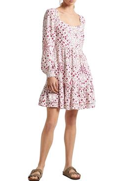 Robe Pepe Jeans Doxa Courte Imprimée Pour Femme