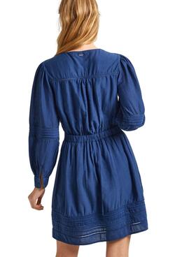 Robe Pepe Jeans Susi Bleue Pour Femme