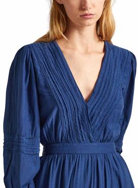 Robe Pepe Jeans Susi Bleue Pour Femme