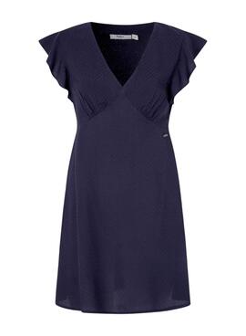 Robe Pepe Jeans Camila Bleu Marine Pour Femme