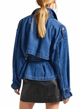 Elle demande la traduction en français de Trench Pepe Jeans Dune Denim Pour Femme.