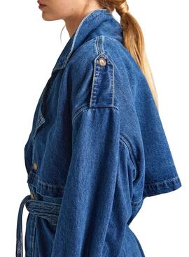 Elle demande la traduction en français de Trench Pepe Jeans Dune Denim Pour Femme.