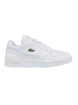 Baskets Lacoste T-Clip Cuir Blanc pour Homme