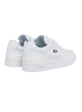 Baskets Lacoste T-Clip Cuir Blanc pour Homme